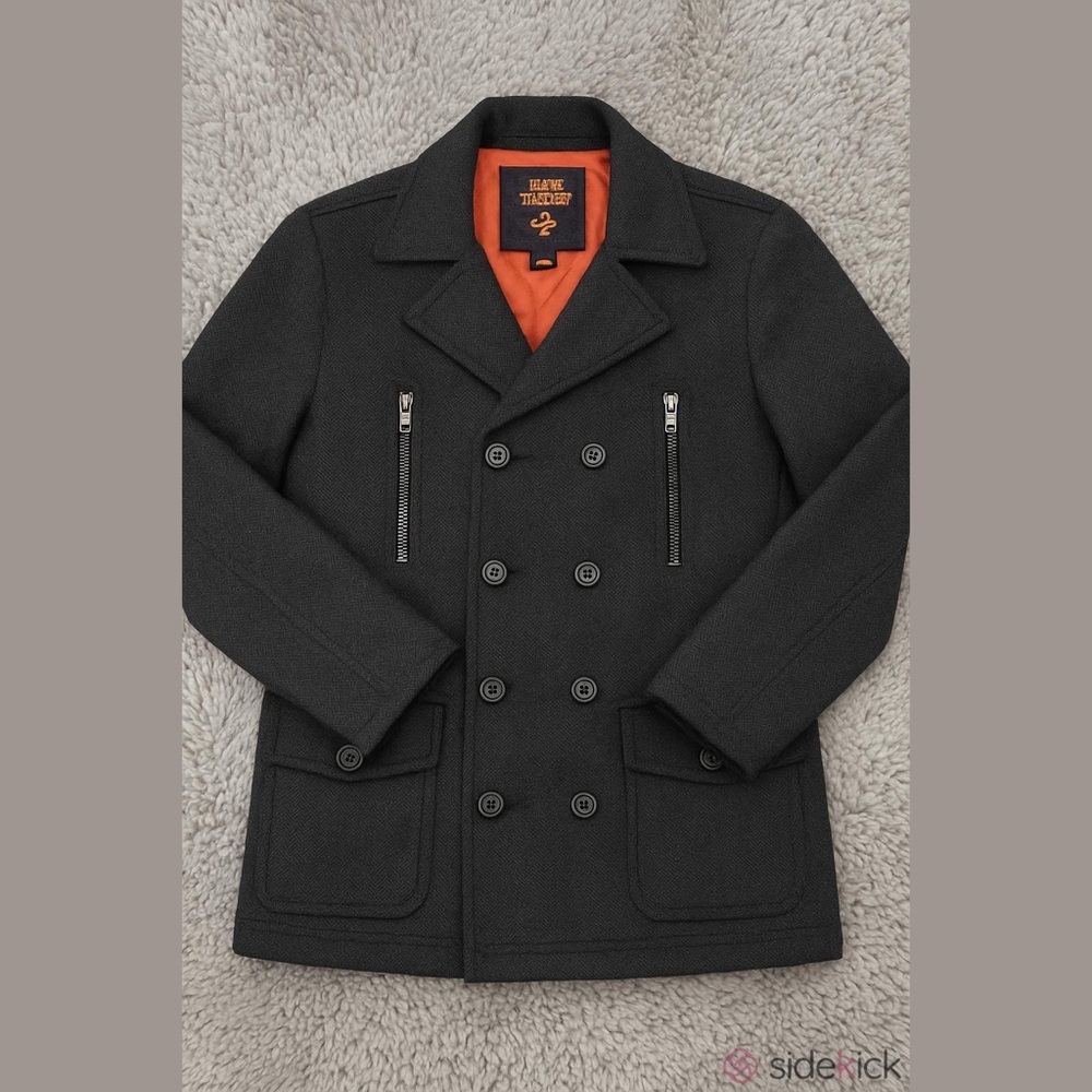Rock Revival Charcoal Peacoat